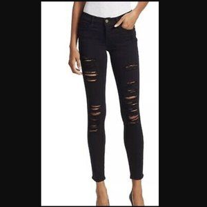 Frame Denim Distressed Skinny Jeans 24